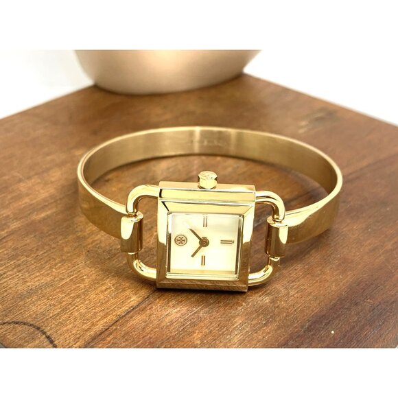 Tory Burch Women's Watch TBW7257 Petite Cream Dial Quartz Bangle Gold Steel - Picture 8 of 14
